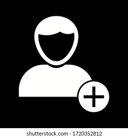 Icono de glifo de vectores de cuentas de adición único