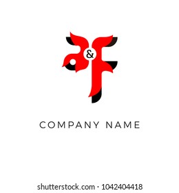 Unique AF Initial Letter Design Template. Creative Initial Logo.