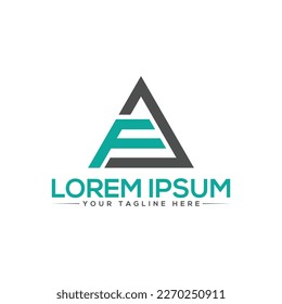 Diseño único de logotipo de carta AF