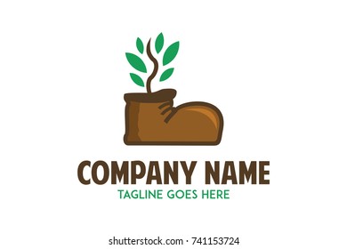 unique agriculture organic logo illustration