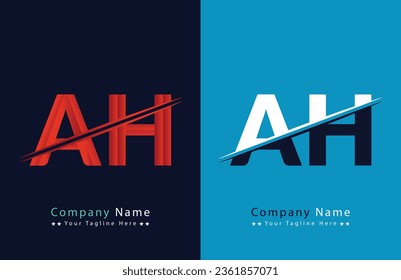 Unique AH letter logo Icon vector template. svg