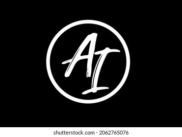 Unique AI initial letter Alphabet design