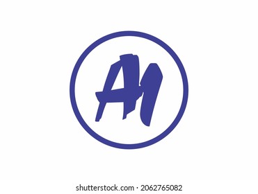 Einzigartiger AI-Anfangsbuchstabe Alphabet-Design