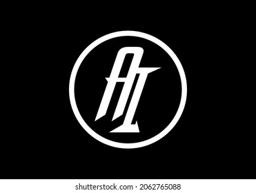 Unique AI initial letter Alphabet design
