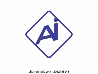 Unique AI initial letter Alphabet design