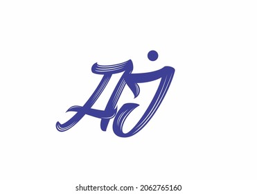 Unique AI initial letter Alphabet design