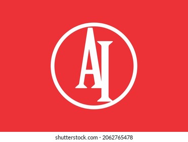 Letra inicial AI única Diseño alfabético