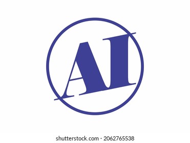 Unique AI initial letter Alphabet design