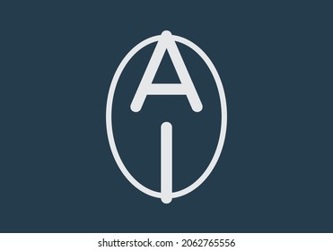 Einzigartiger AI-Anfangsbuchstabe Alphabet-Design