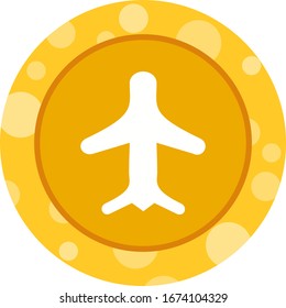 Unique Airplane Mode Vector Glyph Icon