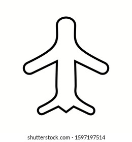 Unique Airplane Mode Vector Line Icon
