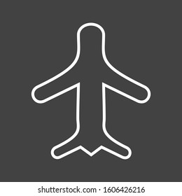 Unique Airplane Mode Vector Line Icon