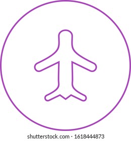 Unique Airplane Mode Vector Line Icon