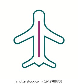 Unique Airplane Mode Vector Line Icon