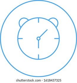 Unique Alarm Clock Vector Line Icon