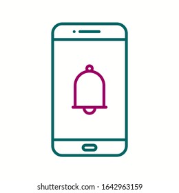 Unique Alarm Ringing Vector Line Icon