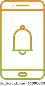 Unique Alarm Ringing Vector Line Icon