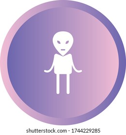 Unique Alien II Vector Glyph Icon