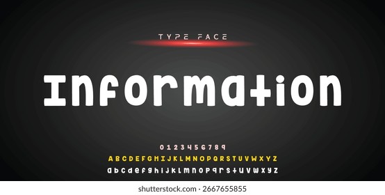 Unique alphabet playful style rounded font, unusual typography letters and numbers, vector illustration 10EPS.