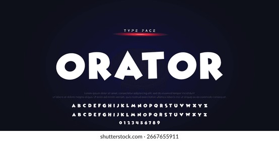Unique alphabet playful style rounded font, unusual typography letters and numbers, vector illustration 10EPS.