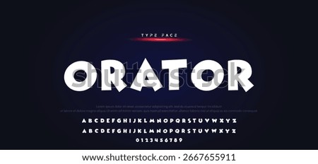 Unique alphabet playful style rounded font, unusual typography letters and numbers, vector illustration 10EPS.