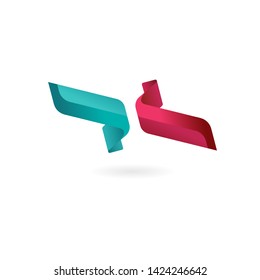 Unique Amazing double flag Image graphic icon logo design abstract concept vector stock. Can be used as a symbol associated with wave