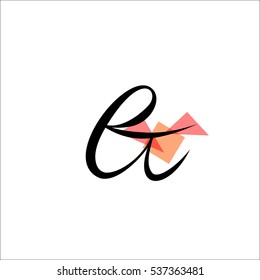 Unique ampersand Object isolated on black background