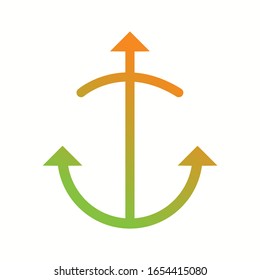 Einzigartiges Symbol für die Anchor-Vektorillustration