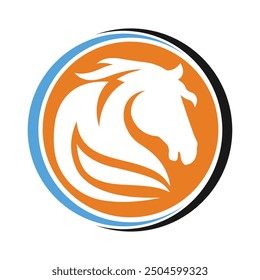 Unique animal Horses Logo Design Vector illustration free download