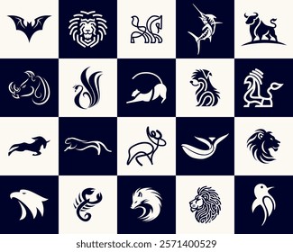 unique animal logo vector collection