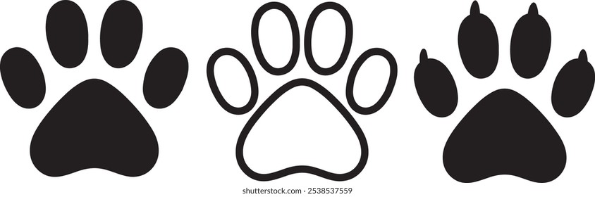 Unique Animal Paw Print Vectors to Add Natural Detail to Any Creative Project