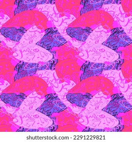 Unique anstract psychedelic colorful pattern for textile, texture, wrapping paper, backdrops.