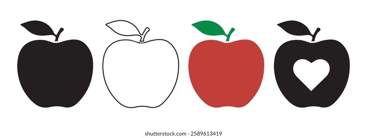 Unique apple icon illustration EPS 10