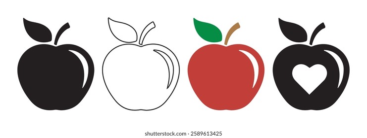 Unique apple icon illustration EPS 10