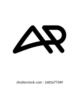Unique AR logo, monogram, vector