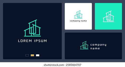 Unique architecture logo design template