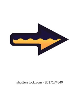 Unique Arrow Liquid Icon, Arrow direction icon,Arrow Effect Icon