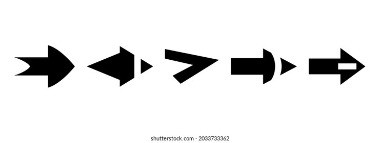 Vectores únicos de flecha, iconos de flecha, conjunto de flecha.