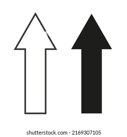 Unique arrows pointing up. Exclusive arrow design. stock image. 