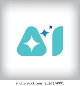 Design exclusivo do logotipo da tecnologia ai de inteligência artificial. Empresa, sucesso e design corporativo da empresa.