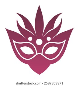 A unique and artistic abstract mask vector illustration, perfect for logo design, branding, festival themes, theater, masquerade events, and creative projects.