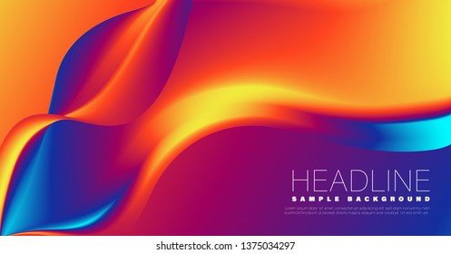 Unique artistic card with bright gradient background,shapes and geometric elements. Abstract design cards perfect for prints,flyers,banners,invitations,special offer and more. 