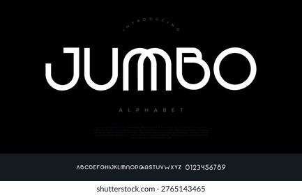Unique Artistic Jumbo Outline Font Alphabet for Creative Interior Design and Modern Decorative Branding