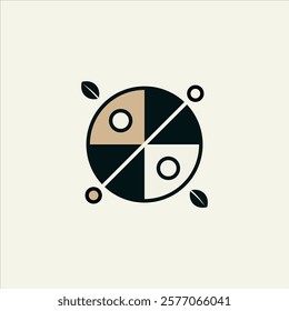 Unique and artistic logo design featuring a circular pattern, perfect for animal farms, agricultural brands, or businesses in the farming