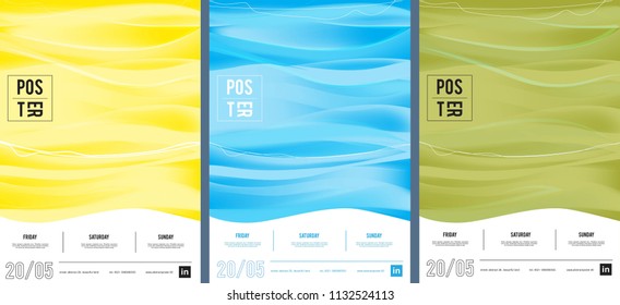 Unique artistic posters with modern background and place for your text. Abstract design perfect for prints,flyers,banners,invitations,special offer and more.