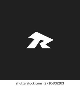 Unique, artistic R monogram with a stylish flair.