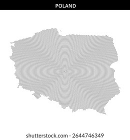 A unique artistic representation of Poland with circles.