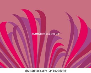 Unique artistic summer card with multicolored background, shapes and geometric elements in memphis style. Abstract design card perfect for prints, flyers, banners, invitations, charters, etc.