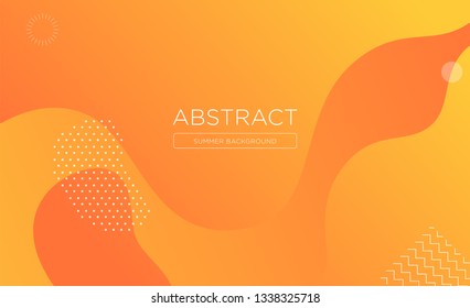 Unique artistic summer cards with bright gradient background,shapes and geometric elements in memphis style.Abstract design cards perfect for prints,flyers,banners,invitations,special offer and more. 