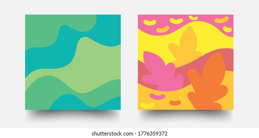 Unique Artistic Summer Cards With Shapes And Geometric Elements. Abstract Design Cards Perfect For Prints, Flyers, Banners, Invitations And Special Offer.